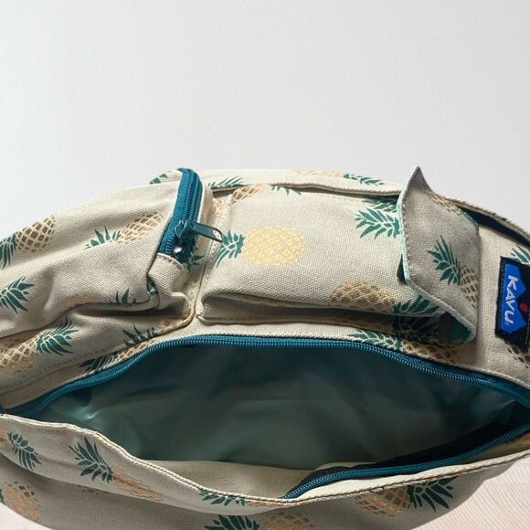 KAVU Mini Rope Bag Cozy Den Print Canvas Crossbody Sling Backpack NWT - Picture 4 of 9